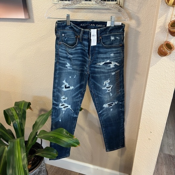 American Eagle Outfitters Blue Jeans 26x28 AIRFLEX+ Move Free Athletic Fit - Picture 1 of 7